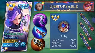 THIS IS WHAT HAPPENS WHEN YOU PICK RUBY TO COUNTER BENEDETTA 🔥 | MOBILE LEGENDS TOP GLOBAL BUILD