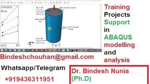 CFST stud column using high strength M80 grade concrete modelling using ABAQUS CAE