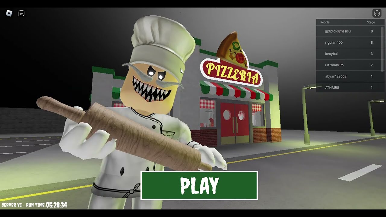i play in papa pizza for roblox