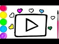 Draw a YouTube picture for kids | Bolalar rasm chizamiz | Нарисуй для детей