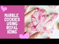Marble Cookies Using Royal Icing