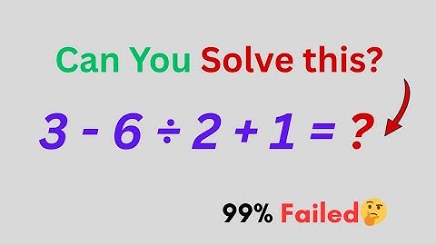 Everyone Thinks It’s 1… But It’s Not! 😳 | Viral Math Puzzle 3 - 6 ÷ 2 + 1 Explained