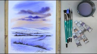 How To Paint A Snow Scene In Watercolours