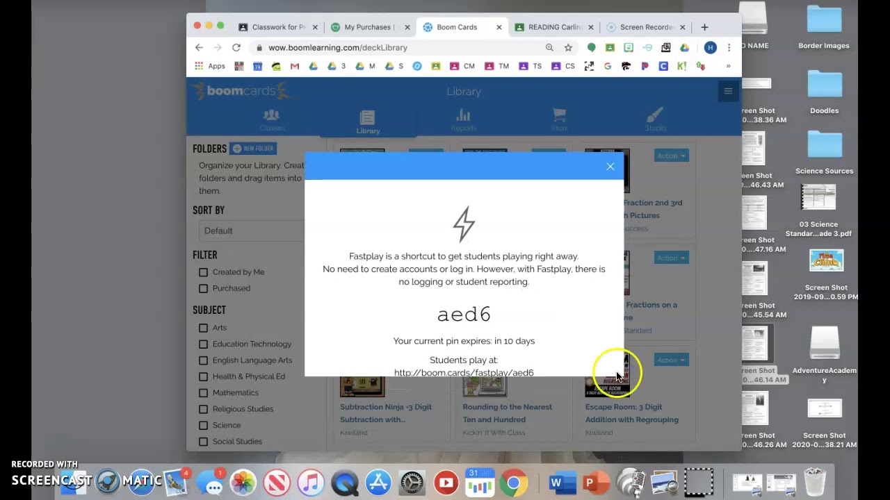 How to enter and use boom cards - YouTube