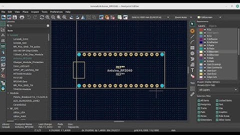 Arduino Nano RP2040 Connect KiCad Custom Footprint