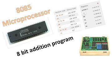 assembly language program for addition of 8 bit number using 8085 microprocessor. using simulator