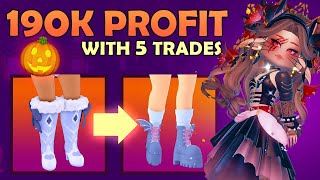 I Gained 190k From 5 Profit Trading In Royale High Rich Servers. #28