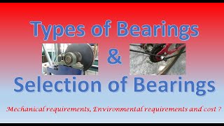 Bearing Types and Selection of Bearings - Should You use Rolling Element or Fluid Film Bearing?