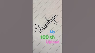 Writing Thankyou in cursive #shorts #calligraphy #calligraphylattering #cursive