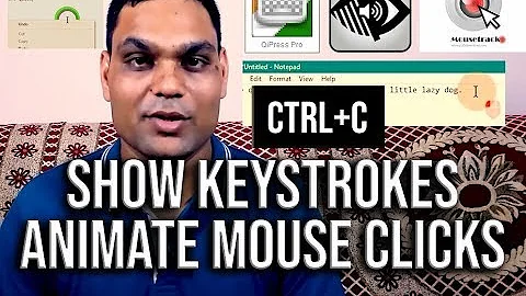 Show Key press on screen | Show mouse clicks on screen - QiPress Keypress OSD  MouseTrack