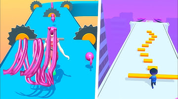 Roof Rails Vs Hair Rush All Levels Gameplay walkthrough Android iOS Free Update Mobile games RF05VAS