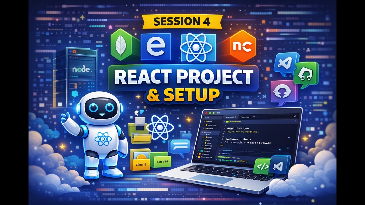 MERN Session 4 React Project and setup - YouTube