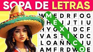 SOPA De LETRAS &quot;MÉXICO&quot; 🇲🇽🌮 Como  Mejorar La CONCENTRACION 🦅🌵 Cogni Quiz