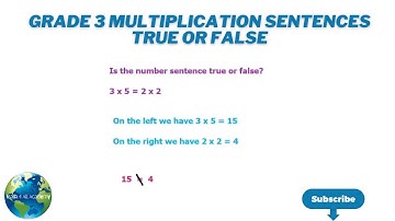 Gr 3 Multiplication sentences true or false 🎓 Anyone Can Do Math