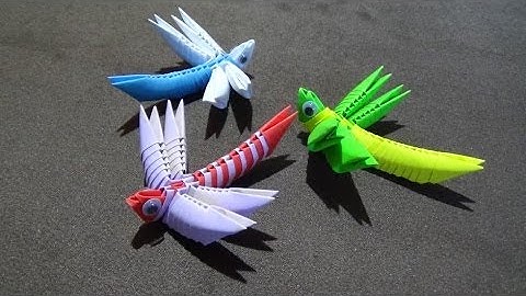 How To Make a 3D Origami Dragonfly