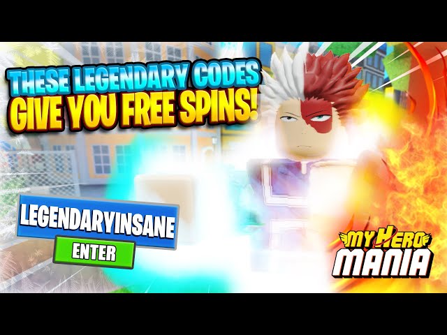 ALL NEW *LEGENDARY SPINS* CODES in MY HERO MANIA