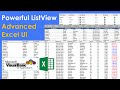 Working with ListView Control in Excel VBA