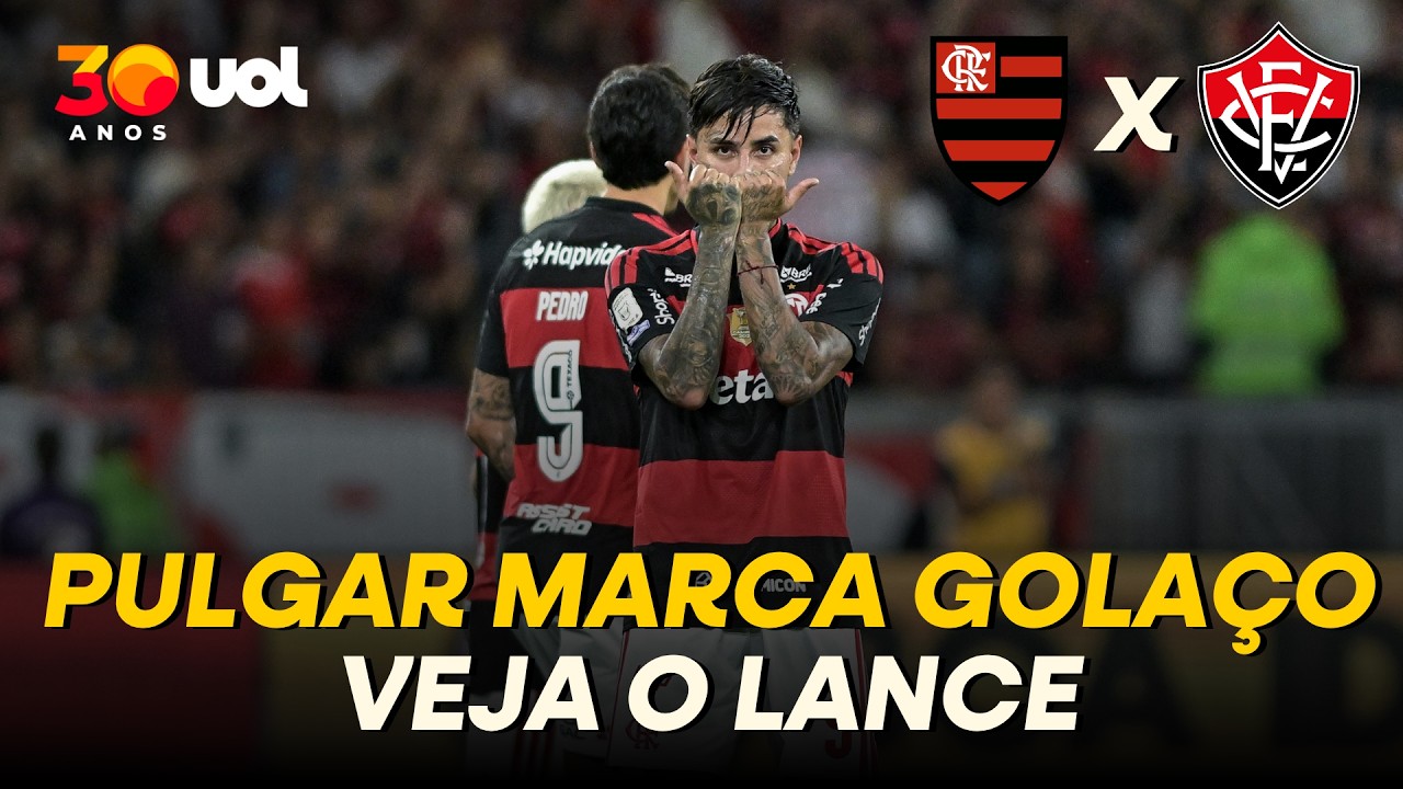 PULGAR MARCA GOLAÇO E ABRE O PLACAR PARA O FLAMENGO CONTRA O VITÓRIA NO MARACANÃ