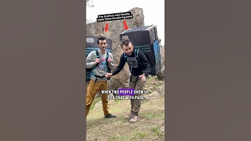 Bouldering crash pads that connect?? Didn’t exist, so we made our own! 😁🤘 #bouldering #climbing