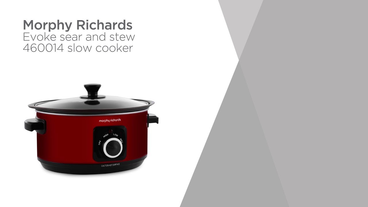 Morphy Richards Digi Sear and Stew Slow Cooker, Red