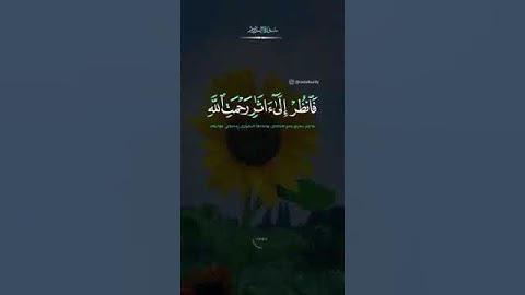 فأنظر إلى آثار رحمة الله القارئ رعد الكردي