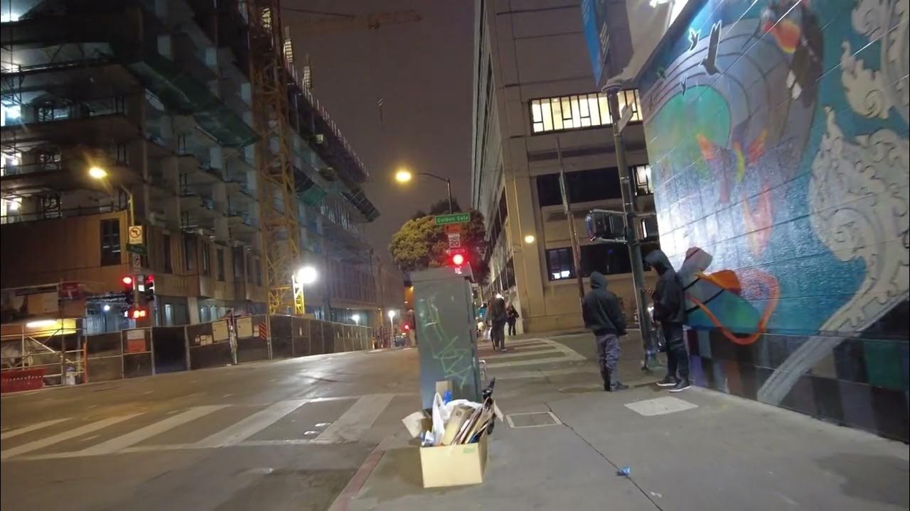 [1080p] Night walk through Tenderloin in San Francisco Most affected