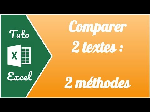 Vidéo: Comment Comparer Deux Chaînes Dans Excel