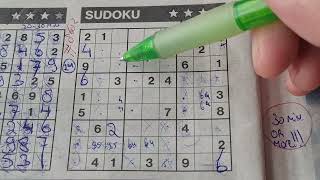 (#8602) Sunday. Four Stars Sudoku puzzle. Bonus Extra edition. 05-26-2024 Extra part 2 of 4