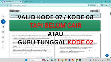 Validasi Info gtk guru tunggal kode 02 jadi kode 07 #infogtk #guru #tunjanganprofesiguru