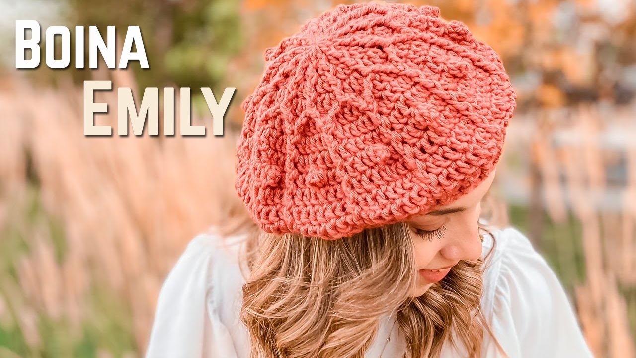 vendaje películas Respetuoso del medio ambiente Boina a crochet / Boina Emily🧶 Beret Emily - YouTube