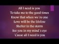 Big Trouble - All I Need Is You (Lyrics)