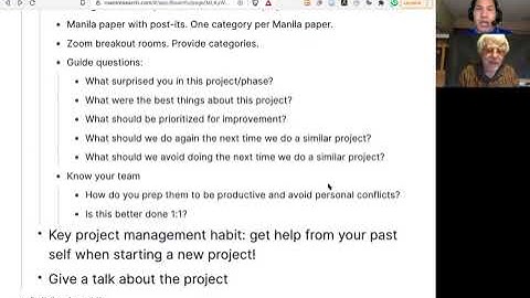 Project Management with Roam Research: Lists: Quality, Issues, Lessons Learned (Week 9, with Bruno)