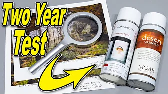 Hahnemuhle Protective Spray vs. Moab Desert Varnish Two Year Test