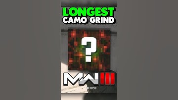 MW3 - The LONGEST Camo Grind in COD History