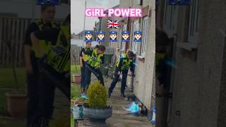 Female Police Officers Attack A Door