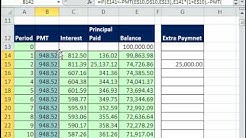Excel Magic Trick 515: Amortization Table Pay Off Early & Trouble Shoot Formula Creation 