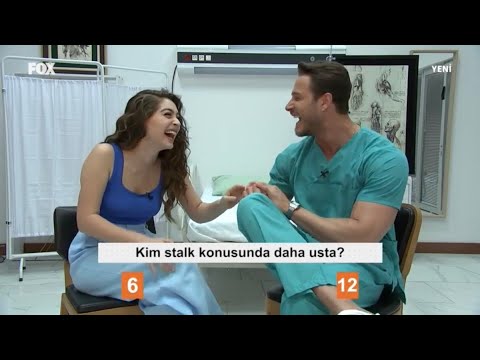 Cemre Baysel and Burak Çelik answering personal questions