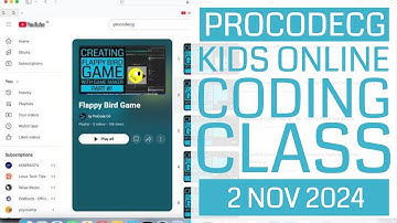 ProCodeCG Kids Regular Coding Class - Online - 2 Nov 2024