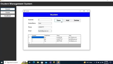 Student Management Project in C#.Net Part-1