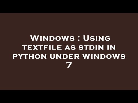 Windows : Using
