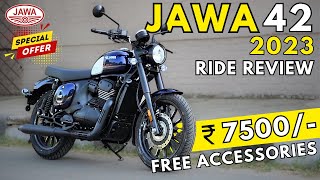 Jawa 42 2.1 2023 Ride Review | Features, Price, Discount | Free Accessory upto 7500 😲 #jawa42