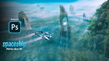 Create a spaceship travel in a fantasy New World - Photo Manipulation | Speed Art |  Photoshop