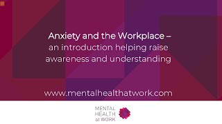 Anxiety and the Workplace May 2023