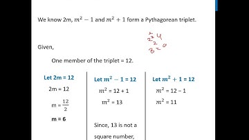 Example 3 - Find a Pythagorean triplet in which one member is 12 - Teachoo