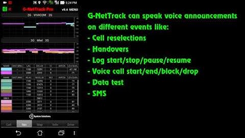 G-NetTrack - voice announcements