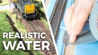 Realistic water made with tape and varnish!  model scenery tutorial #4