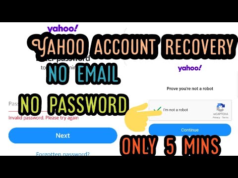 How to Recover Yahoo Password without Recovery Email ID and Phone Number |Reset yahoo password