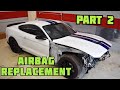 rebuilding wrecked 2018 Shelby GT350 PART 2, replacing dash