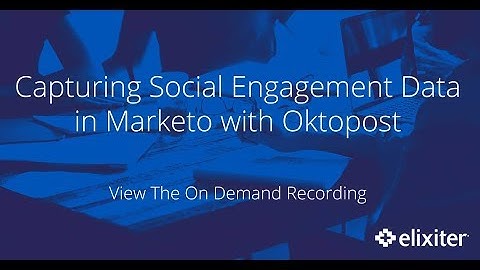 Capturing Social Engagement Data In Marketo Presented by Elixiter and Oktopost