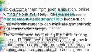 Business Management Assignment Help